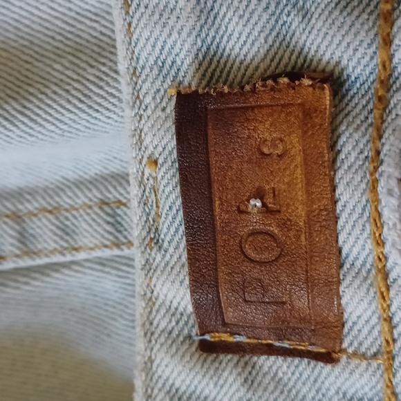 *NWOT* POL Distressed Denim Short Overall Sz Small - Picture 7 of 10